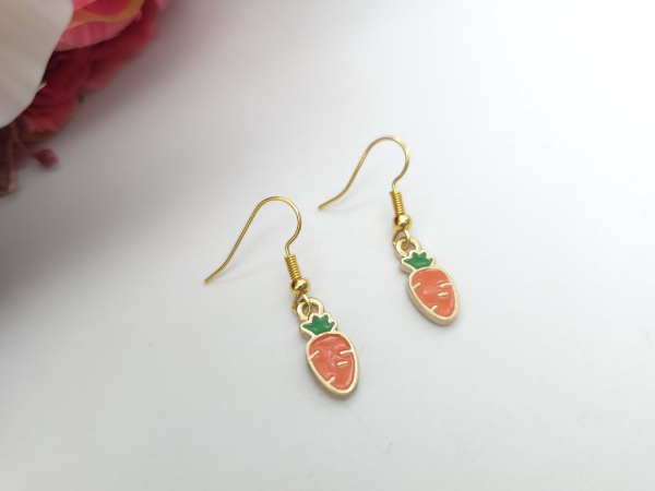 Mohrrüben Ohrringe goldfarben